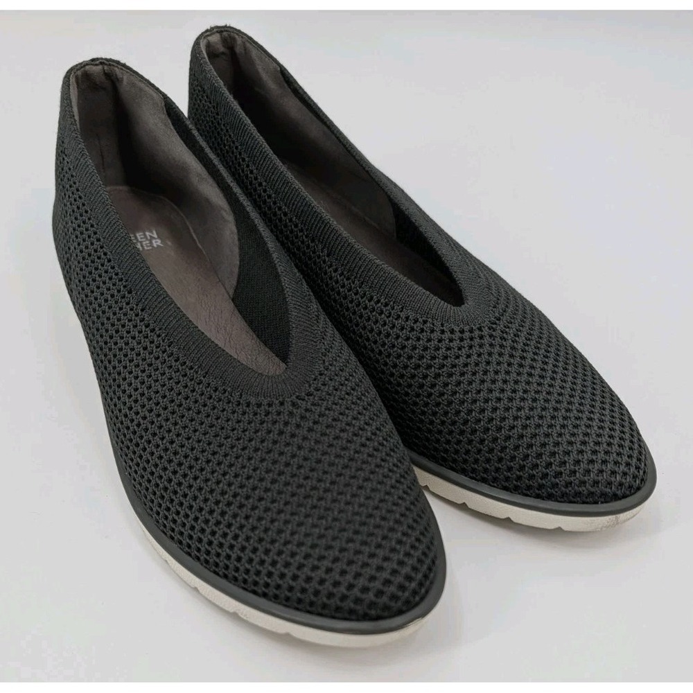 Eileen Fisher Heaven Shoes Size 8 Gray Mesh Knit Flats Balletcore Comfortable
